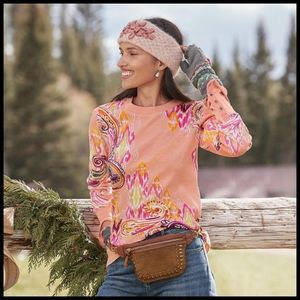 EUC Sundance Davina Paisley Thermal Top